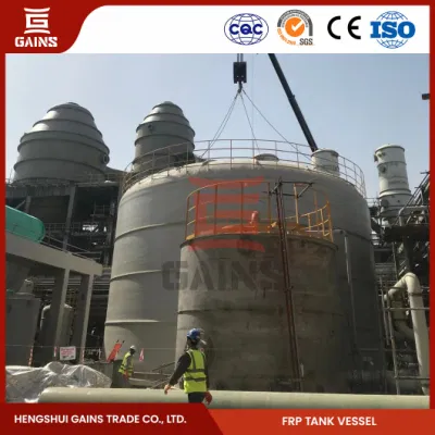 FRP大型巻線貯蔵タンク製造中国フィラメント巻線垂直を獲得